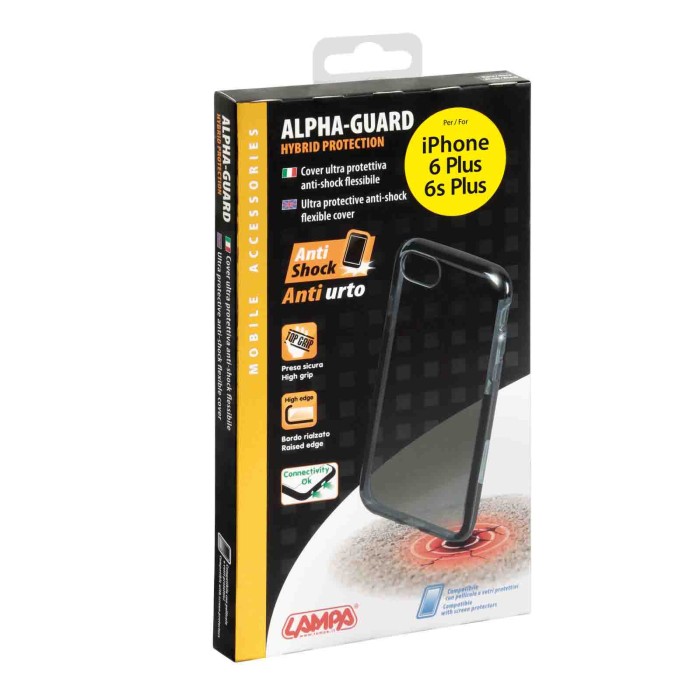 P15515-S-05.JPG Alpha Guard Cover Ultra Protettiva Anti Shock Flessibile Apple Iphone 6 Plus/6s Plus Fumè/nero Custodie E Cover