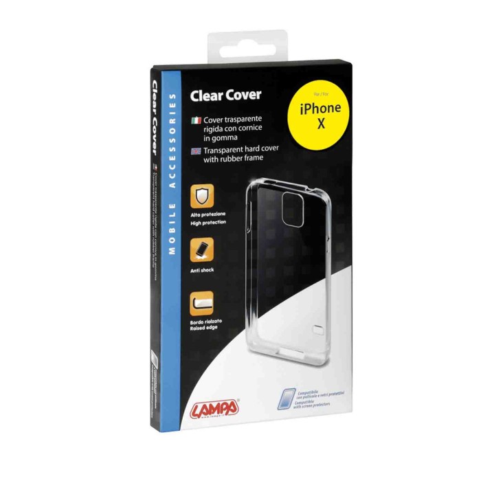 P15749-S-01.JPG Clear Cover Cover Trasparente Rigida Con Cornice In Gomma Apple Iphone X Custodie E Cover