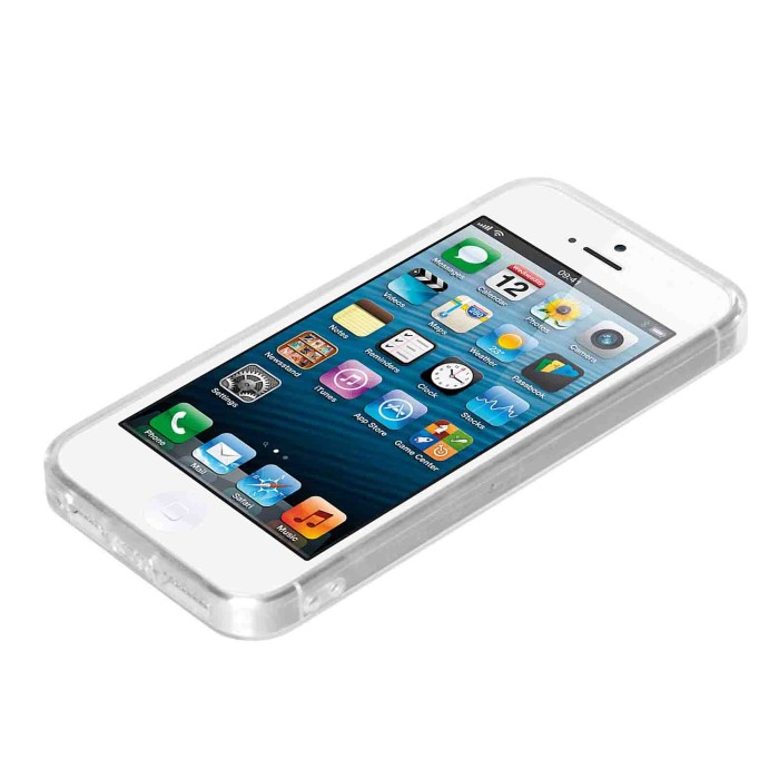 P15750-S-01.JPG Clear Cover Cover Trasparente Rigida Con Cornice In Gomma Apple Iphone 5/5s/se Custodie E Cover