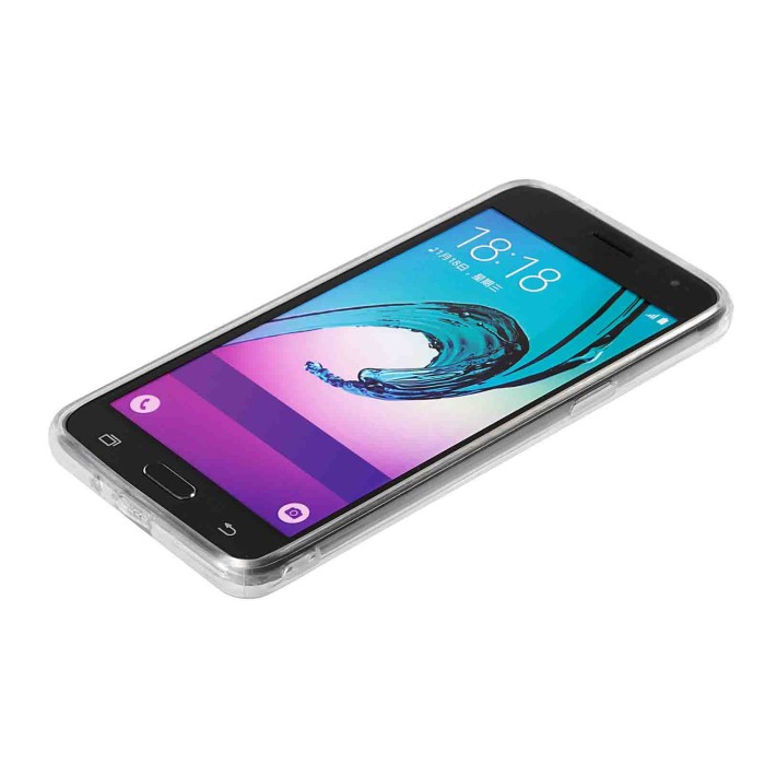 P15790-S-01.JPG Clear Cover Cover Trasparente Rigida Con Cornice In Gomma Samsung Galaxy J3 2016 Custodie E Cover