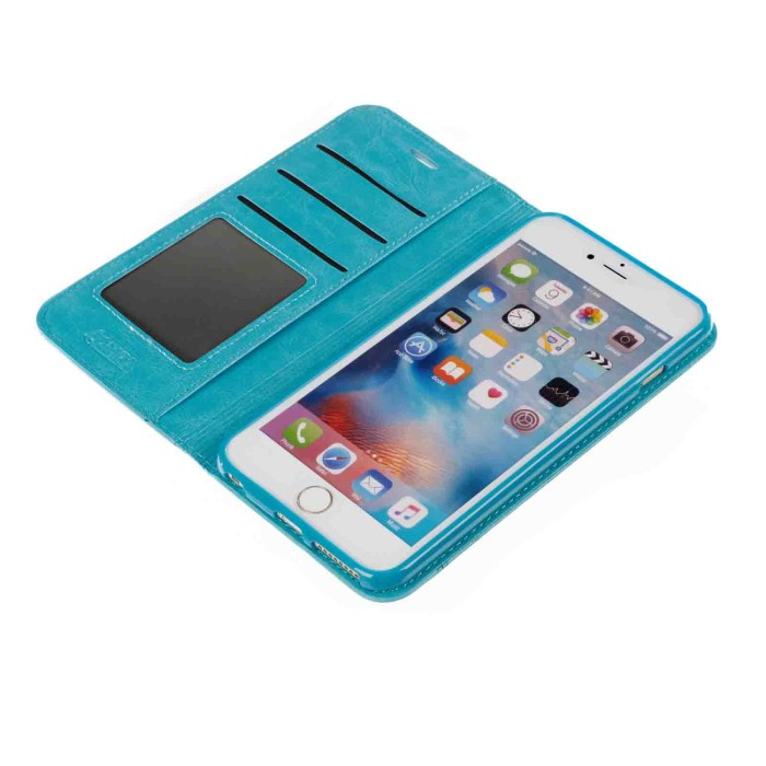 P15984-S-04.JPG Wallet Folio Case Cover A Libro Apple Iphone 6 Plus/6s Plus Turchese Custodie E Cover