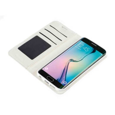 P15986-S-04.JPG Wallet Folio Case Cover A Libro Samsung Galaxy S6 Edge Bianco Custodie E Cover