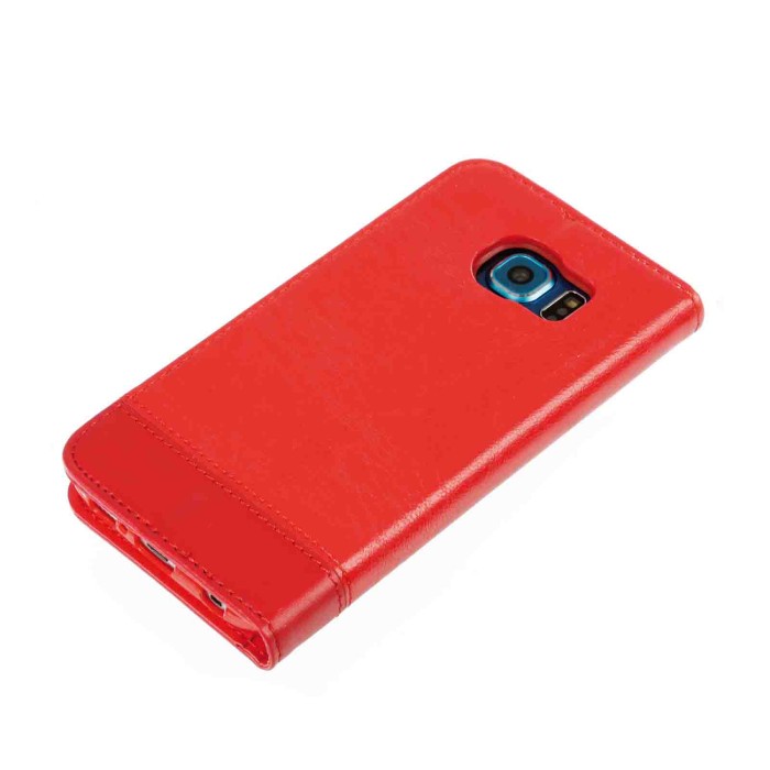 P15993-S-01.JPG Wallet Folio Case Cover A Libro Samsung Galaxy S6 Rosso Custodie E Cover