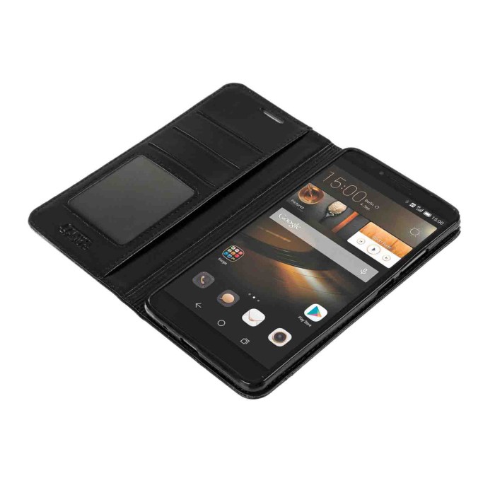 P16004-S-04.JPG Wallet Folio Case Cover A Libro Huawei Mate 7 Nero Custodie E Cover