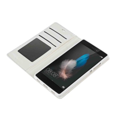 P16009-S-04.JPG Wallet Folio Case Cover A Libro Huawei P8 Bianco Wallet Folio Case Cover A Libro In Skeentex Con Funzione Agenda