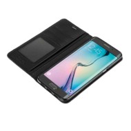 P16020-S-04.JPG Wallet Folio Case Cover A Libro Samsung Galaxy S6 Edge+ Nero Custodie E Cover