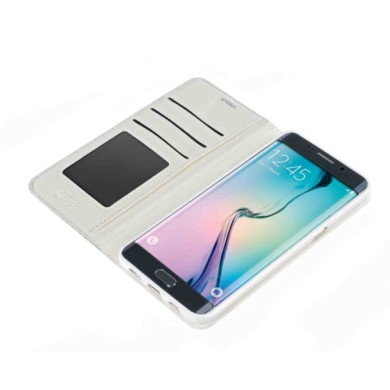 P16021-S-04.JPG Wallet Folio Case Cover A Libro Samsung Galaxy S6 Edge+ Bianco Custodie E Cover