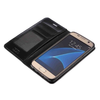 P16022-S-06.JPG Wallet Folio Case Cover A Libro Samsung Galaxy S7 Nero Custodie E Cover
