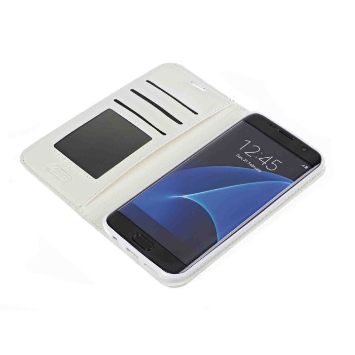 P16028-S-04.JPG Wallet Folio Case Cover A Libro Samsung Galaxy S7 Edge Bianco Custodie E Cover