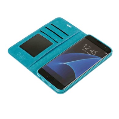 P16031-S-04.JPG Wallet Folio Case Cover A Libro Samsung Galaxy S7 Edge Turchese Custodie E Cover