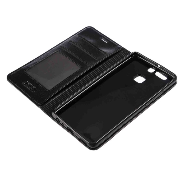 P16038-S-03.JPG Wallet Folio Case Cover A Libro Huawei P9 Nero Wallet Folio Case Cover A Libro In Skeentex Con Funzione Agenda E