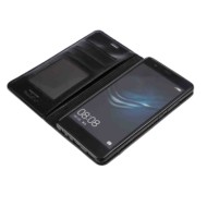 P16038-S-06.JPG Wallet Folio Case Cover A Libro Huawei P9 Nero Wallet Folio Case Cover A Libro In Skeentex Con Funzione Agenda E
