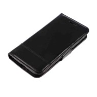 Wallet Folio Case Cover A Libro Samsung Galaxy J1 2016 Nero Custodie E Cover