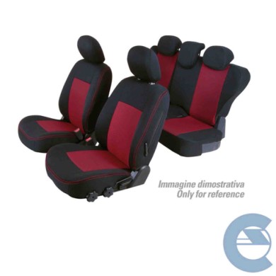 ZCOPRISED-SET-E.JPG Set Coprisedili Superior Nero/rosso Renault Kangoo Serie 30000 Coprisedili Su Misura Qa30127e