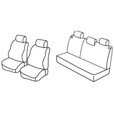 QC14014.JPG Set Coprisedili Superior Grigio/nero Dacia Sandero-sandero Stepway Serie 14000 Coprisedili Su Misura Qc14014c