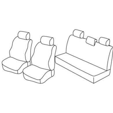 QC14023.JPG Set Coprisedili Superior Nero/rosso Dacia Sandero-sandero Stepway Serie 14000 Coprisedili Su Misura Qc14023e