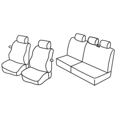 QC15027.JPG Set Coprisedili Superior Grigio/nero Fiat Punto 3p Serie 15000 Coprisedili Su Misura Qc15027c