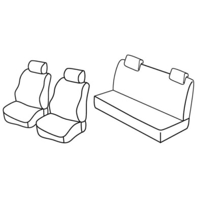 QC15036.JPG Set Coprisedili Superior Grigio/nero Fiat Punto 5p Serie 15000 Coprisedili Su Misura Qc15036c