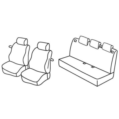 QC15053.JPG Set Coprisedili Superior Nero/grigio Fiat Grande Punto 3p-punto 3p Serie 15000 Coprisedili Su Misura Qc15053f