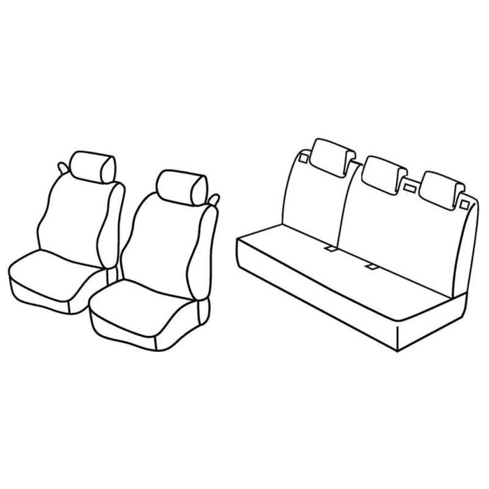 QC16011.JPG Set Coprisedili Superior Grigio/nero Ford Fiesta 3p Serie 16000 Coprisedili Su Misura Qc16011c