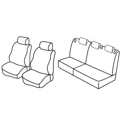 QC16017.JPG Set Coprisedili Superior Grigio/nero Ford Fiesta 5p Serie 16000 Coprisedili Su Misura Qc16017c