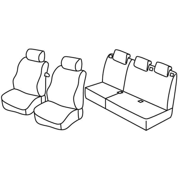 QC16038.JPG Set Coprisedili Superior Nero/grigio Ford Fusion Serie 16000 Coprisedili Su Misura