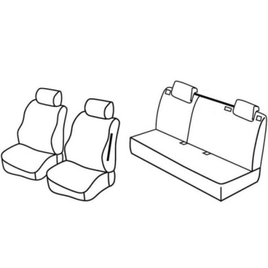 QC16049.JPG Set Coprisedili Superior Nero/grigio Ford Fiesta 5p Serie 16000 Coprisedili Su Misura Qc16049f