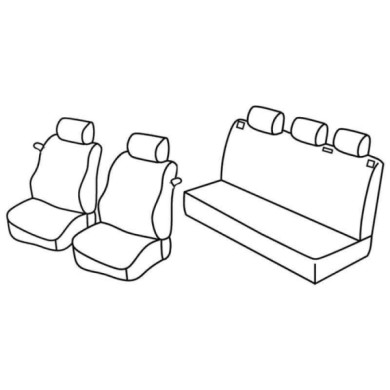QC28036.JPG Set Coprisedili Superior Nero/blu Opel Corsa C 3p Serie 28000 Coprisedili Su Misura Qc28036d