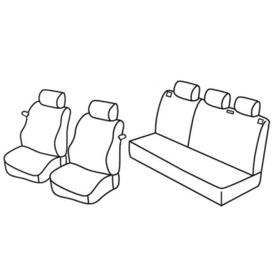 QC28037.JPG Set Coprisedili Superior Grigio/nero Opel Corsa C 3p Serie 28000 Coprisedili Su Misura Qc28037c