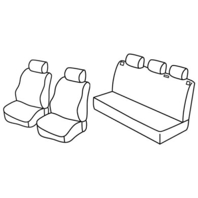 QC28039.JPG Set Coprisedili Superior Grigio/nero Opel Corsa C 5p Serie 28000 Coprisedili Su Misura Qc28039c