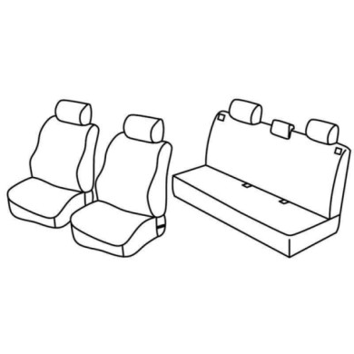 QC30101.JPG Set Coprisedili Superior Nero/grigio Renault Clio Ii 3p Serie 30000 Coprisedili Su Misura Qc30101f