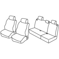 QC30102.JPG Set Coprisedili Superior Nero/blu Renault Clio Ii 3p Serie 30000 Coprisedili Su Misura Qc30102d
