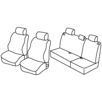 QC30102.JPG Set Coprisedili Superior Nero/grigio Renault Clio Ii 3p Serie 30000 Coprisedili Su Misura Qc30102f