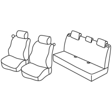 QC30103.JPG Set Coprisedili Superior Grigio/nero Renault Clio Ii 3p Serie 30000 Coprisedili Su Misura Qc30103c