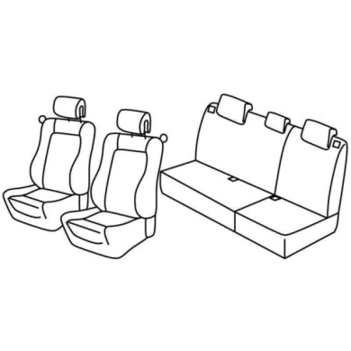 QC30106.JPG Set Coprisedili Superior Grigio/nero Renault Clio Ii 3p Serie 30000 Coprisedili Su Misura