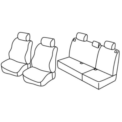 QC30108.JPG Set Coprisedili Superior Grigio/nero Renault Clio Ii 5p Serie 30000 Coprisedili Su Misura Qc30108c
