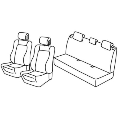 QC30111.JPG Set Coprisedili Superior Nero/grigio Renault Clio Ii 5p Serie 30000 Coprisedili Su Misura Qc30111f