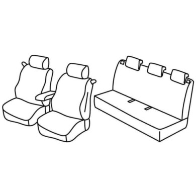 QC30113.JPG Set Coprisedili Superior Grigio/nero Renault Clio Iii 3p Serie 30000 Coprisedili Su Misura Qc30113c