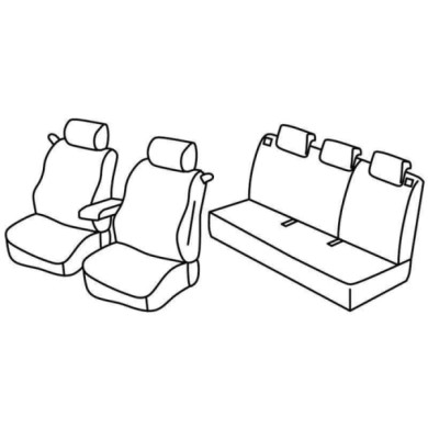 QC30114.JPG Set Coprisedili Superior Grigio/nero Renault Clio Iii 3p Serie 30000 Coprisedili Su Misura Qc30114c