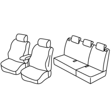 QC30118.JPG Set Coprisedili Superior Grigio/nero Renault Clio Iii 5p Serie 30000 Coprisedili Su Misura Qc30118c