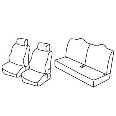 QC30158.JPG Set Coprisedili Superior Grigio/nero Renault Twingo Serie 30000 Coprisedili Su Misura Qc30158c