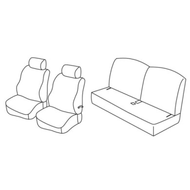 QC30159.JPG Set Coprisedili Superior Grigio/nero Renault Twingo Serie 30000 Coprisedili Su Misura Qc30159c