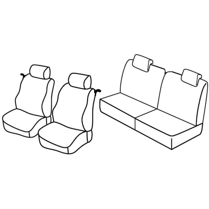 QC30164.JPG Set Coprisedili Superior Nero/grigio Renault Twingo Serie 30000 Coprisedili Su Misura Qc30164f