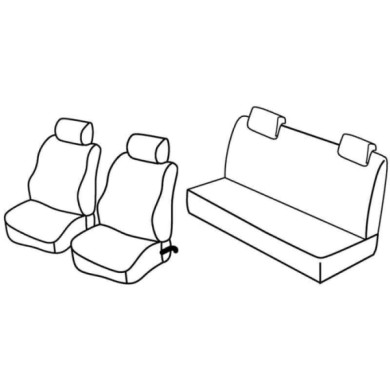 QC30166.JPG Set Coprisedili Superior Nero/rosso Renault Twingo Serie 30000 Coprisedili Su Misura Qc30166e