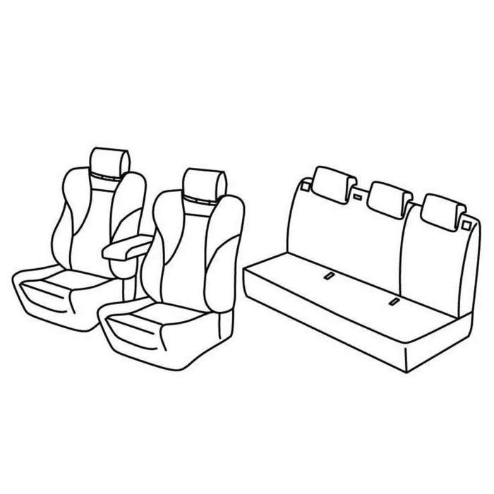 QD11030.JPG Set Coprisedili Superior Grigio/nero Audi A1 Sportback Serie 11000 Coprisedili Su Misura Qd11030c