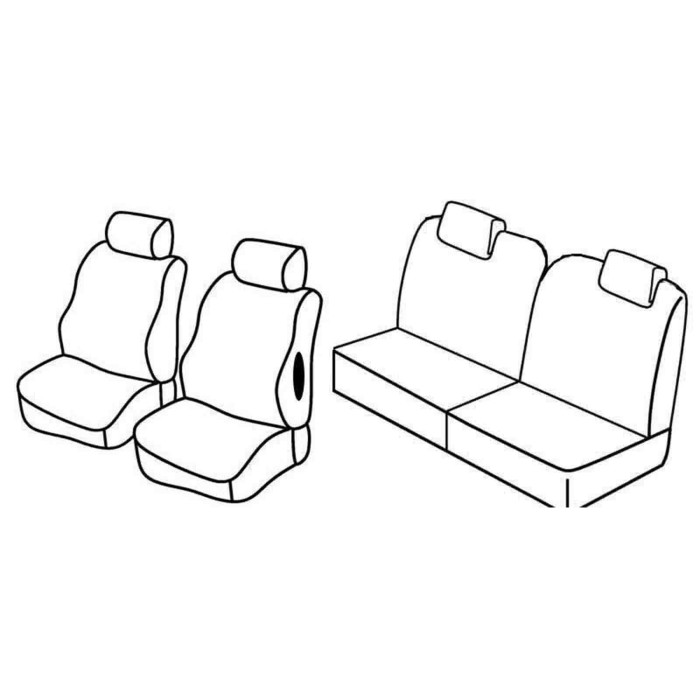QD13010.JPG Set Coprisedili Superior Nero/blu Citroen C2 Serie 13000 Coprisedili Su Misura Qd13010d