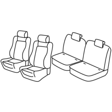 QD13011.JPG Set Coprisedili Superior Grigio/nero Citroen C2 Serie 13000 Coprisedili Su Misura Qd13011c