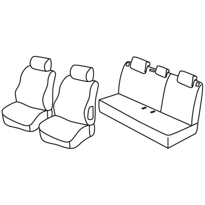QD13013.JPG Set Coprisedili Superior Nero/blu Citroen C3 Serie 13000 Coprisedili Su Misura Qd13013d