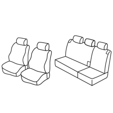 QD15005.JPG Set Coprisedili Superior Grigio/nero Fiat Brava Serie 15000 Coprisedili Su Misura Qd15005c