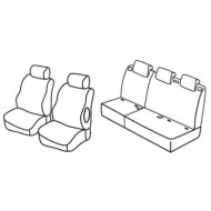 QD15045.JPG Set Coprisedili Superior Nero/rosso Fiat Sedici Serie 15000 Coprisedili Su Misura